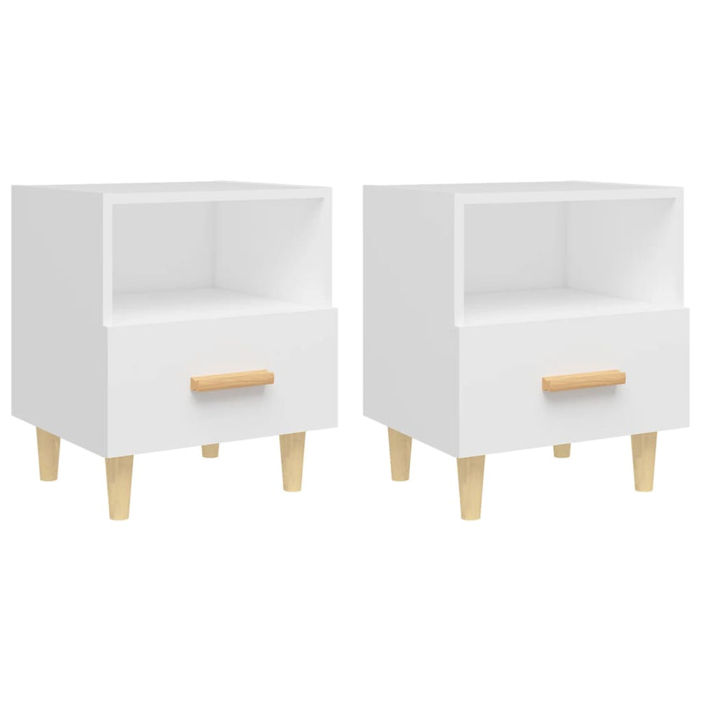 vidaXL Nightstands 2 pcs. White 40x35x47 cm