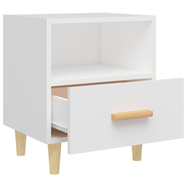 Nachttische Weiß, 2er Set