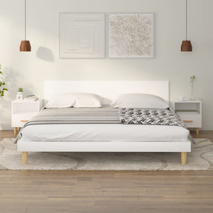 Nachttische Weiß, 2er Set