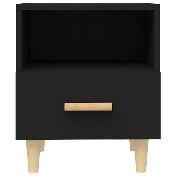 Nachttische Schwarz 40x35x47 cm, 2er-Set