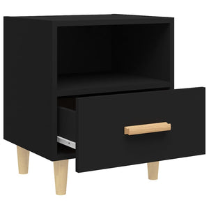 Nachttische Schwarz 40x35x47 cm, 2er-Set