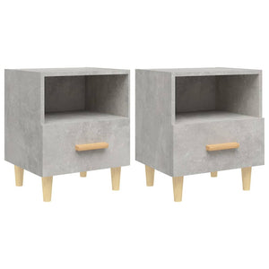 Nachttische 2er Set Betongrau 40x35x47 cm