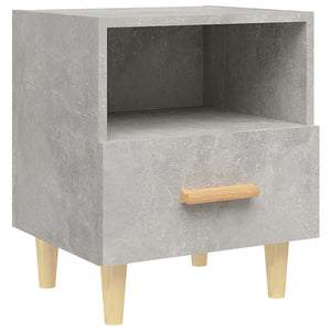 Nachttische 2er Set Betongrau 40x35x47 cm