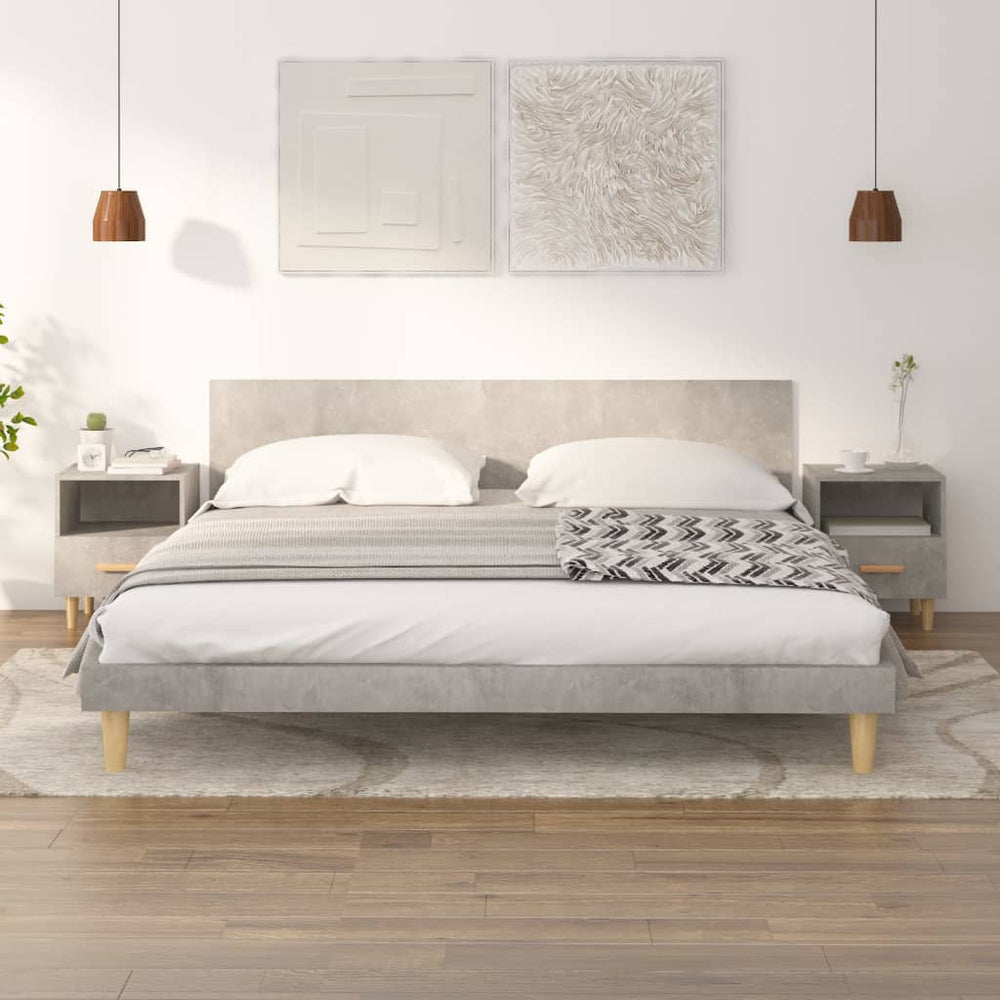 vidaXL Bedside Cabinets 2 pcs. Concrete Gray 40x35x47 cm