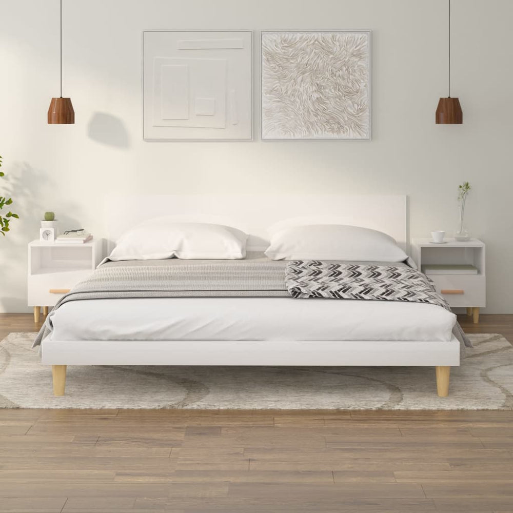 vidaXL Nightstands 2 pcs. High Gloss White 40x35x47 cm