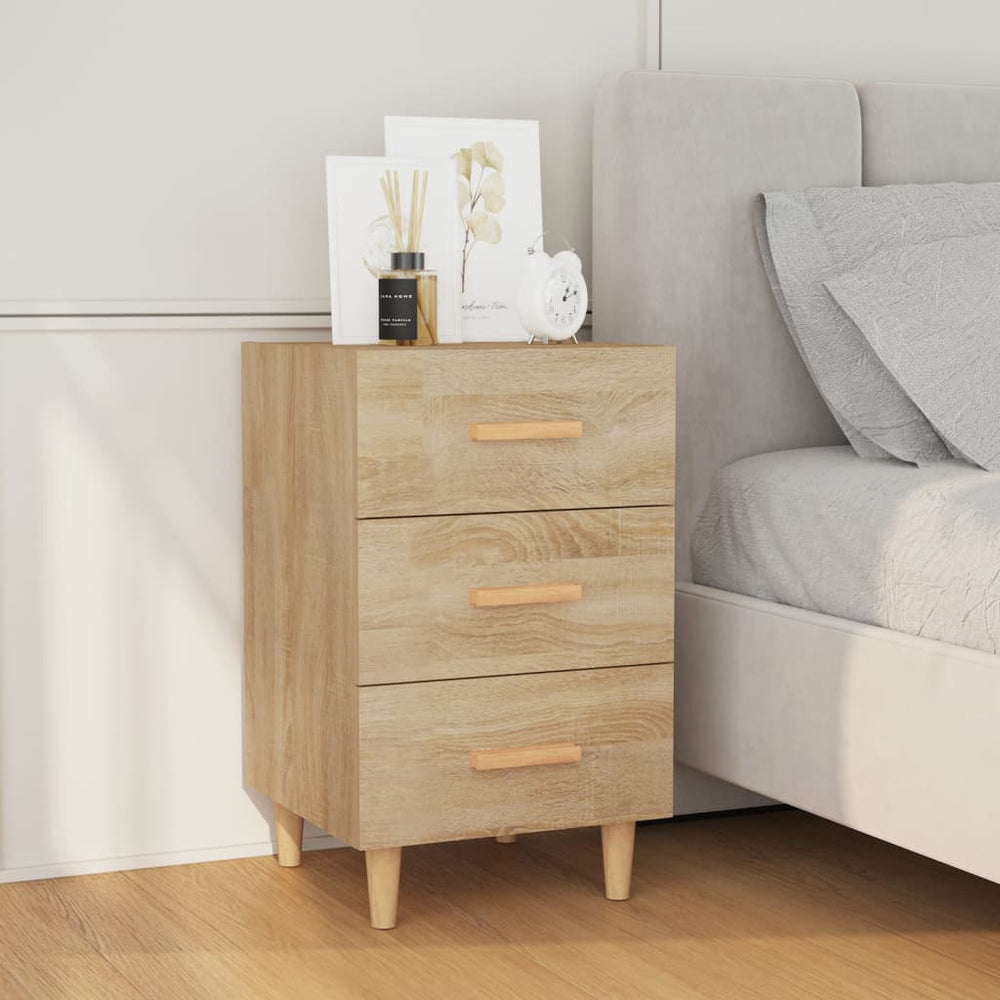 vidaXL Nightstand Sonoma Oak 40x40x66 cm Engineered Wood