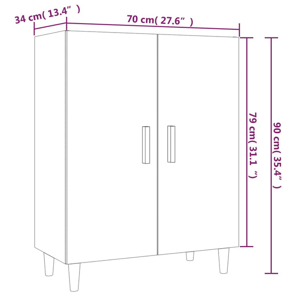 Sideboard Sonoma Eiche 70x34x90 cm
