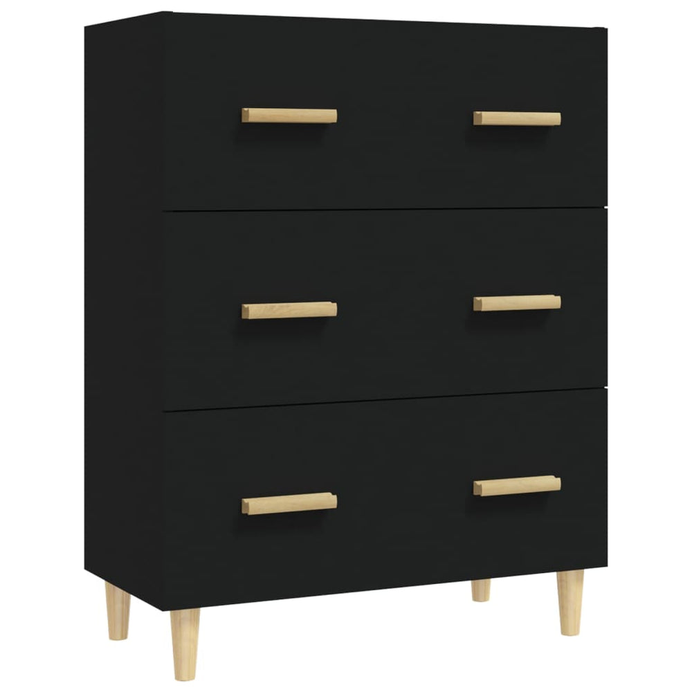vidaXL Sideboard Black 70x34x90 cm Engineered Wood