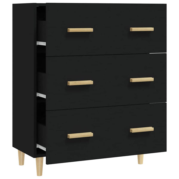 Schwarzes Sideboard 70x34x90 cm
