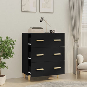 Schwarzes Sideboard 70x34x90 cm
