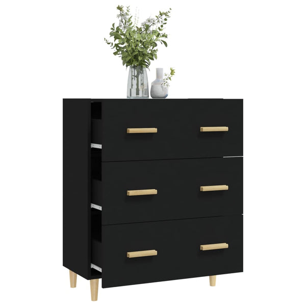 Schwarzes Sideboard 70x34x90 cm
