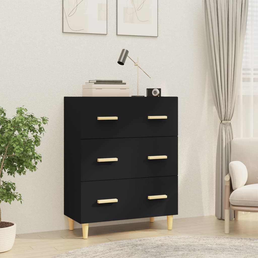 Schwarzes Sideboard 70x34x90 cm