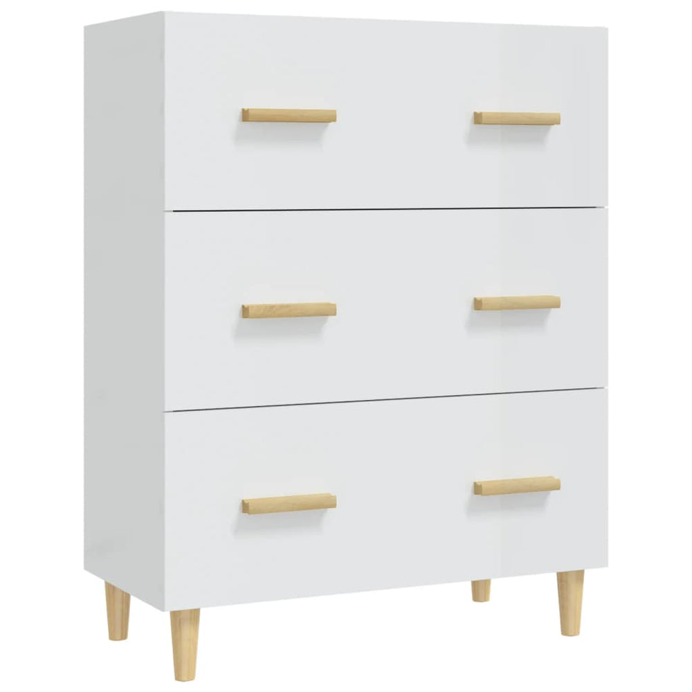 Hochglanz Weißes Sideboard 70x34x90 cm