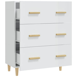 Hochglanz Weißes Sideboard 70x34x90 cm