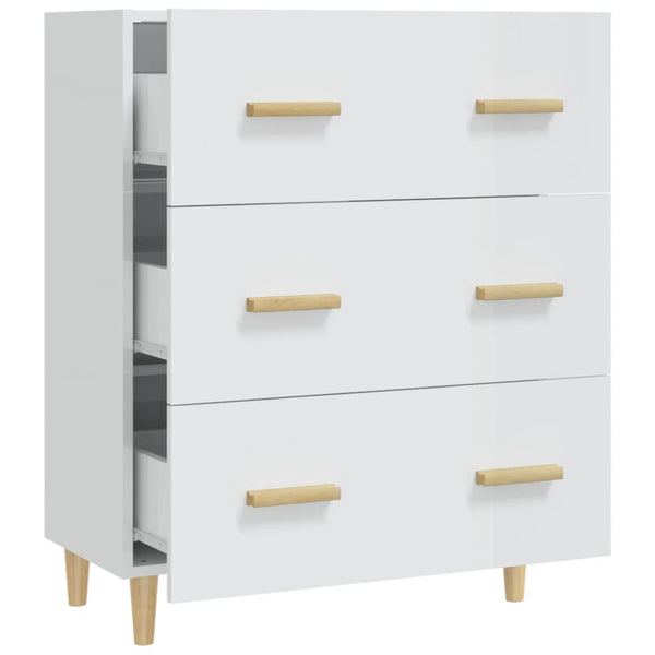 Hochglanz Weißes Sideboard 70x34x90 cm