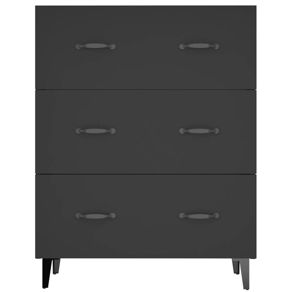 Schwarzes Sideboard 69,5 cm Holz