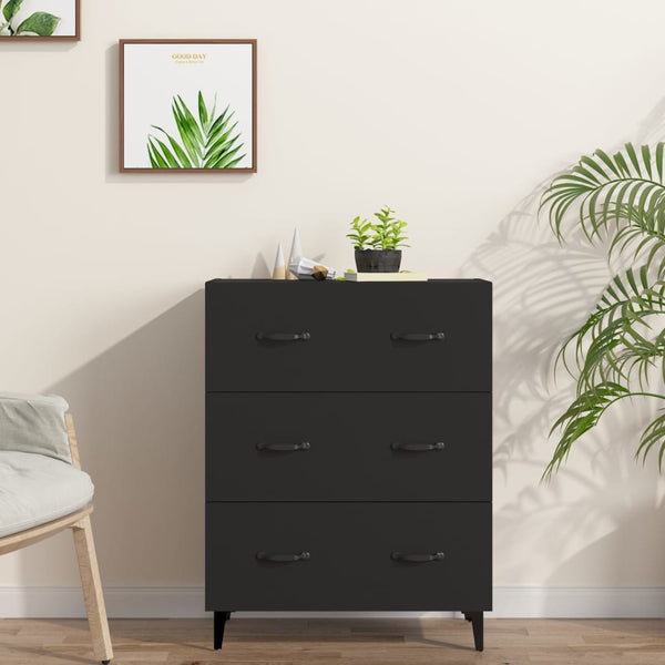 Schwarzes Sideboard 69,5 cm Holz