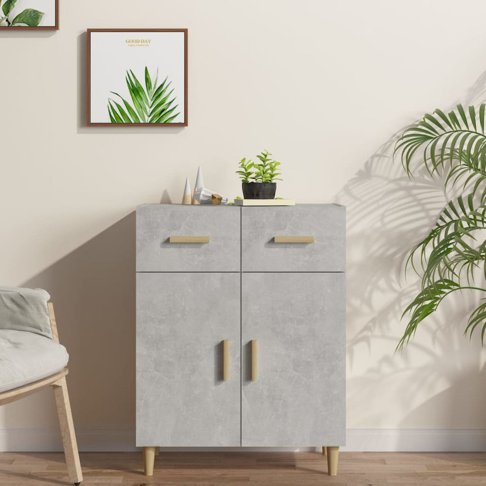 vidaXL Sideboard Concrete Gray 69.5x34x89 cm Engineered Wood