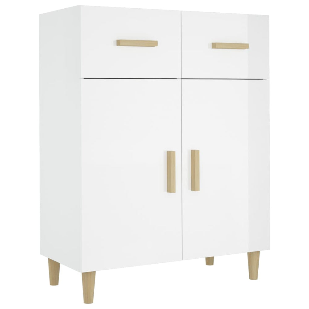 vidaXL Sideboard High Gloss White 69.5x34x89 cm Engineered Wood