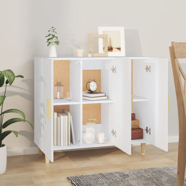 Sideboard Weiß 90x34x80 cm