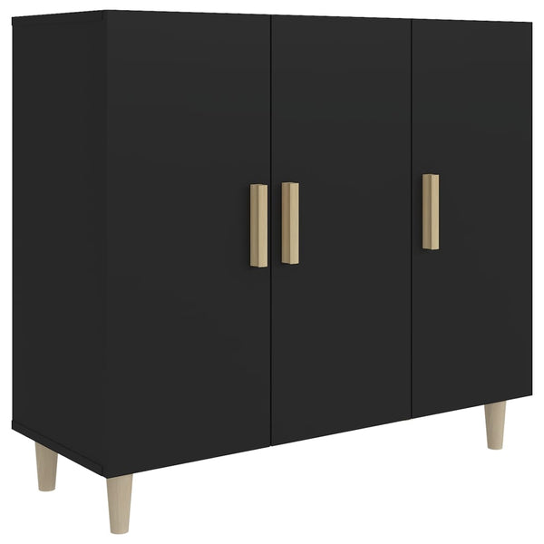 Schwarzes Sideboard 90x80cm Holz
