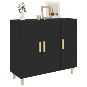 Schwarzes Sideboard 90x80cm Holz