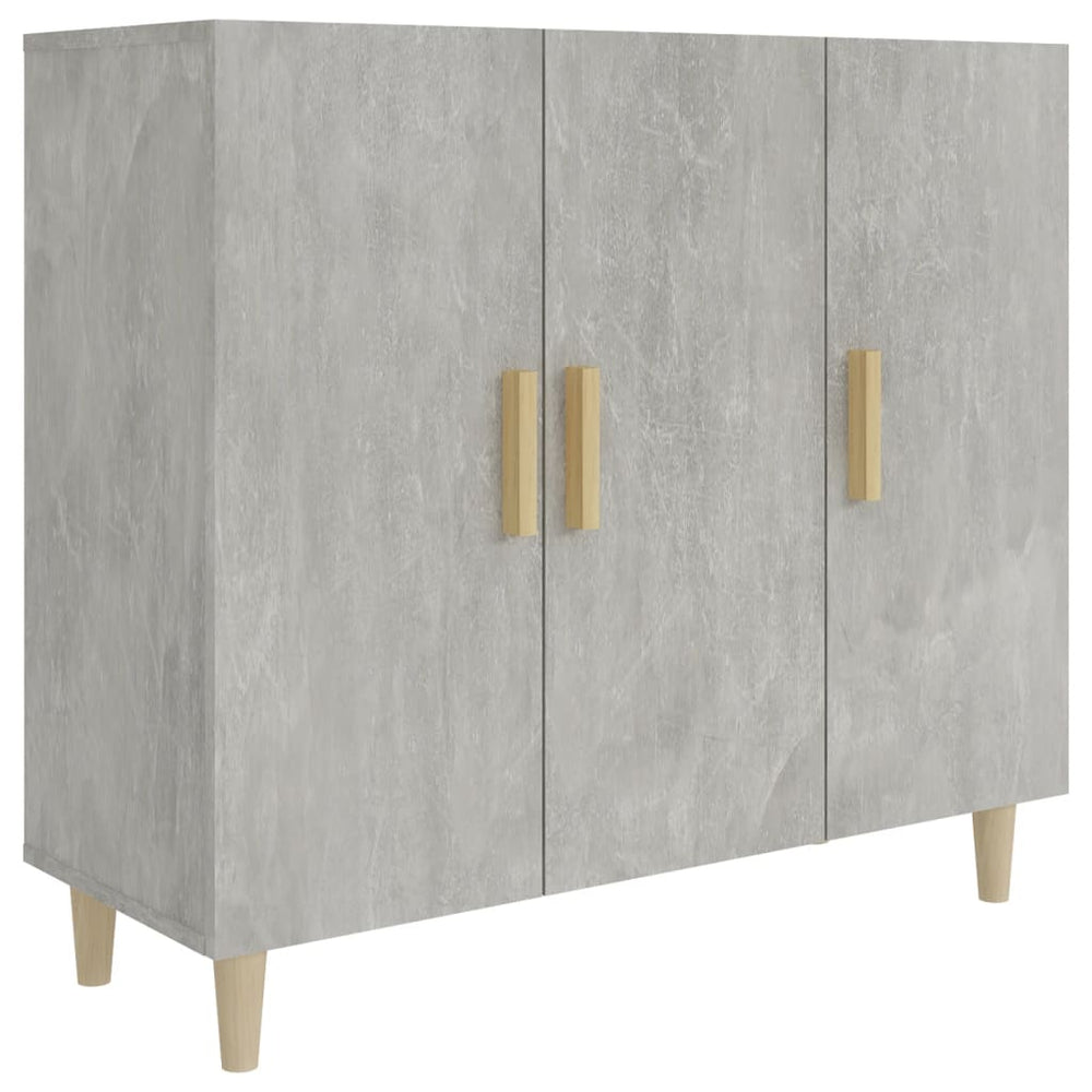 vidaXL Sideboard Concrete Gray 90x34x80 cm Engineered Wood