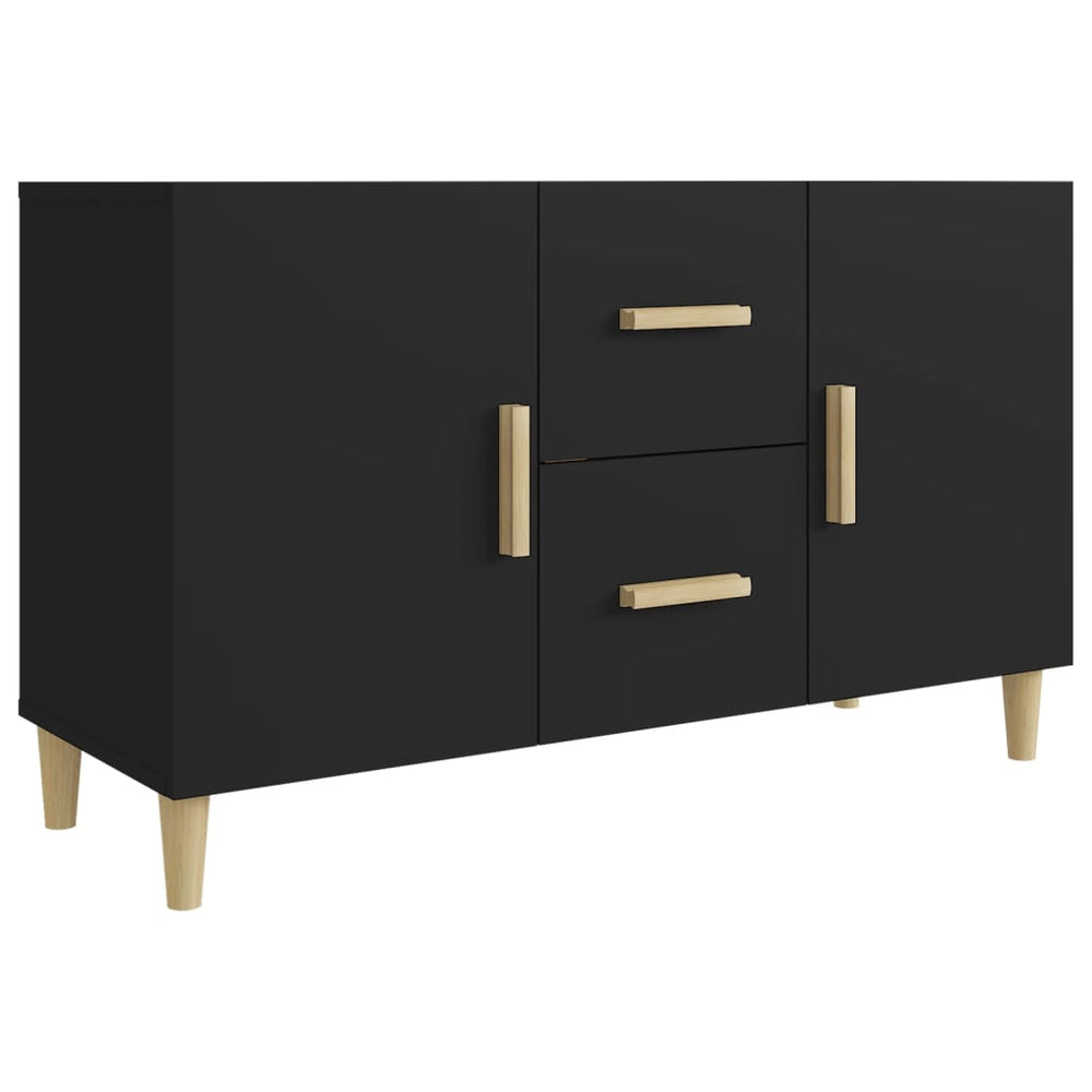 Schwarzes Sideboard 100 cm Holzwerkstoff
