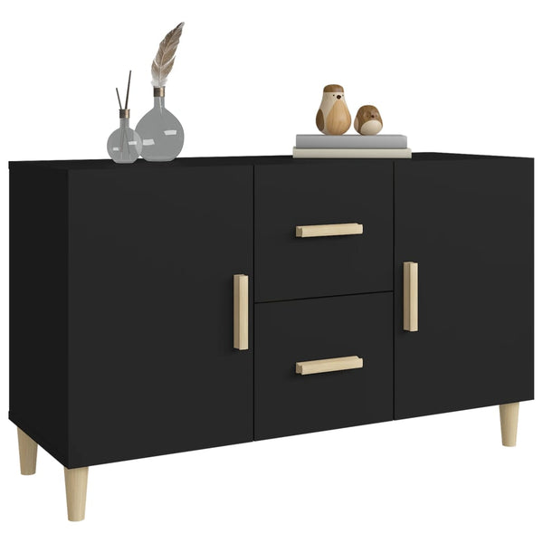 Schwarzes Sideboard 100 cm Holzwerkstoff