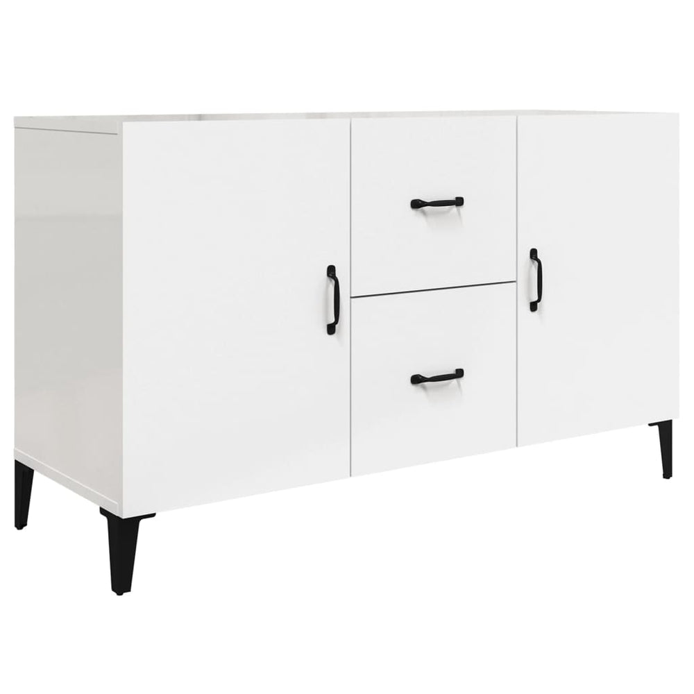Sideboard Hochglanz Weiß 100 cm