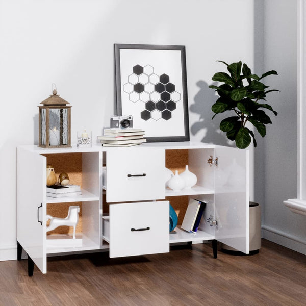 Sideboard Hochglanz Weiß 100 cm