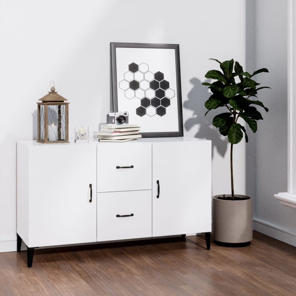 Sideboard Hochglanz Weiß 100 cm