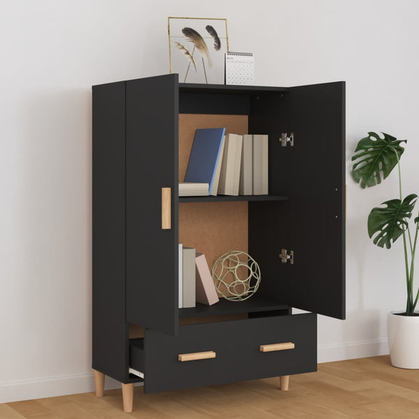 Highboard Schwarz 70x31x115 cm