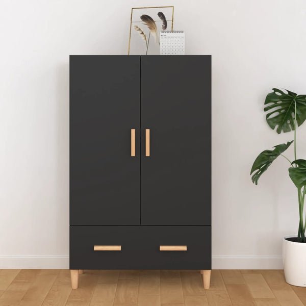 Highboard Schwarz 70x31x115 cm