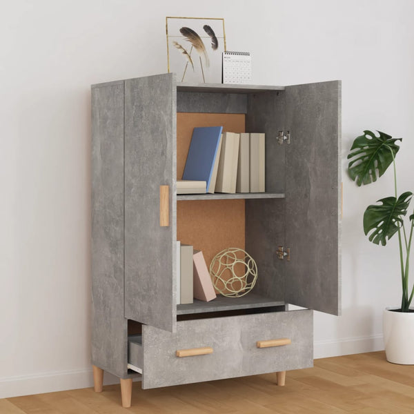 Highboard Betongrau 70x31x115 cm