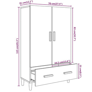 Highboard Betongrau 70x31x115 cm