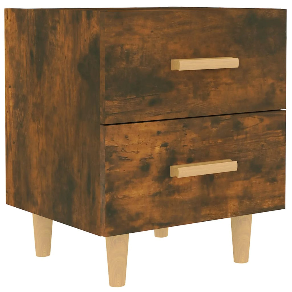 vidaXL Bedside Cabinet Smoked Oak 40x35x47.5 cm