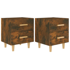 Nachttische 2er Set Räuchereiche 40x35x47,5 cm