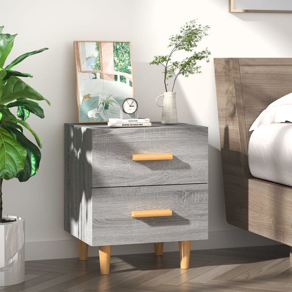 vidaXL Bedside Cabinet Grey Sonoma 40x35x47.5 cm