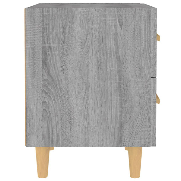 Nachttische 2er Set Grau Sonoma 40x35x47,5 cm
