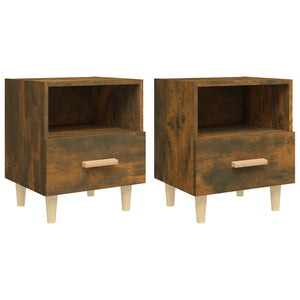 Nachttische 2er Set Räuchereiche 40x35x47 cm