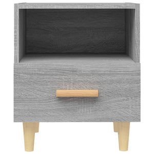 Nachttische 2er Set Grau Sonoma 40x35x47 cm