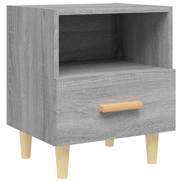 Nachttische 2er Set Grau Sonoma 40x35x47 cm
