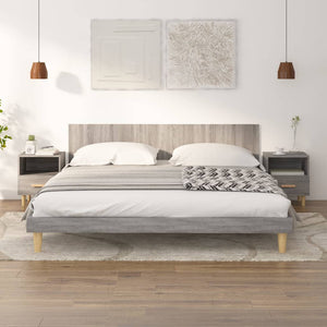 Nachttische 2er Set Grau Sonoma 40x35x47 cm