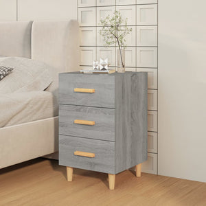 Grauer Nachttisch Sonoma Eiche 40x66 cm