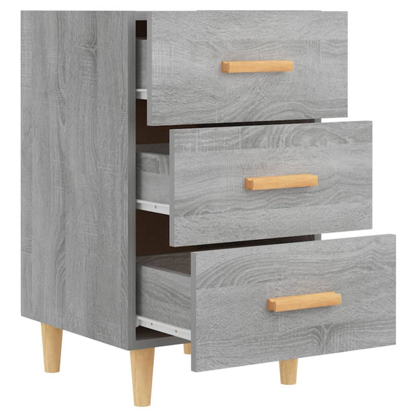 Grauer Nachttisch Sonoma Eiche 40x66 cm