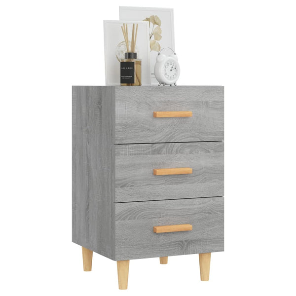 Grauer Nachttisch Sonoma Eiche 40x66 cm