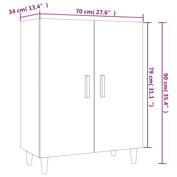 Sideboard Räuchereiche 70x34x90 cm