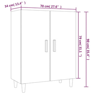 Sideboard Grau Sonoma 70x90 cm