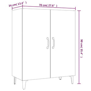 Sideboard Braun Eichen-Optik 70x34x90 cm